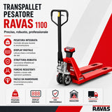 RAVAS 1100 Palettenwagenwaage – Basiswägung, 2.000 kg Tragfähigkeit, Schutzart IP67
