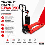 RAVAS 5200 Palettenwagenwaage – 5"-Touchscreen, Mehrbereichswaage 0,2/0,5/1 kg