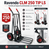 Ravendo CLM 250 TIP LS Sackkarre – Tip-Let-System, 250 kg Tragfähigkeit