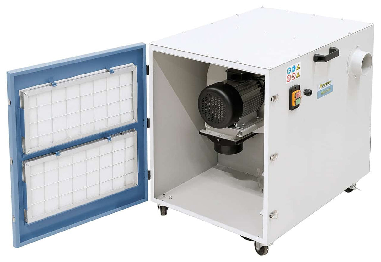 Bernardo MSA 1500 Staubabsaugung – Fördermenge 1.500 m³/h, Doppelanschluss Ø 100 mm, 1,5 kW 400-V-Motor