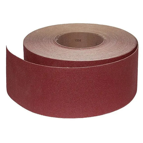 Rotolo abrasivo in tela antistatica 76 mm x 25 m, grana 60, ideale per sgrossatura e levigatura di legno e MDF con levigatrici JET e JWDS. Superficie anti-intasamento e lunga durata.