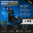 Saldatrice a filo animato Güde SG 131 A-SYN inverter 20-120 A 230V senza gas con torcia e cavo di massa
