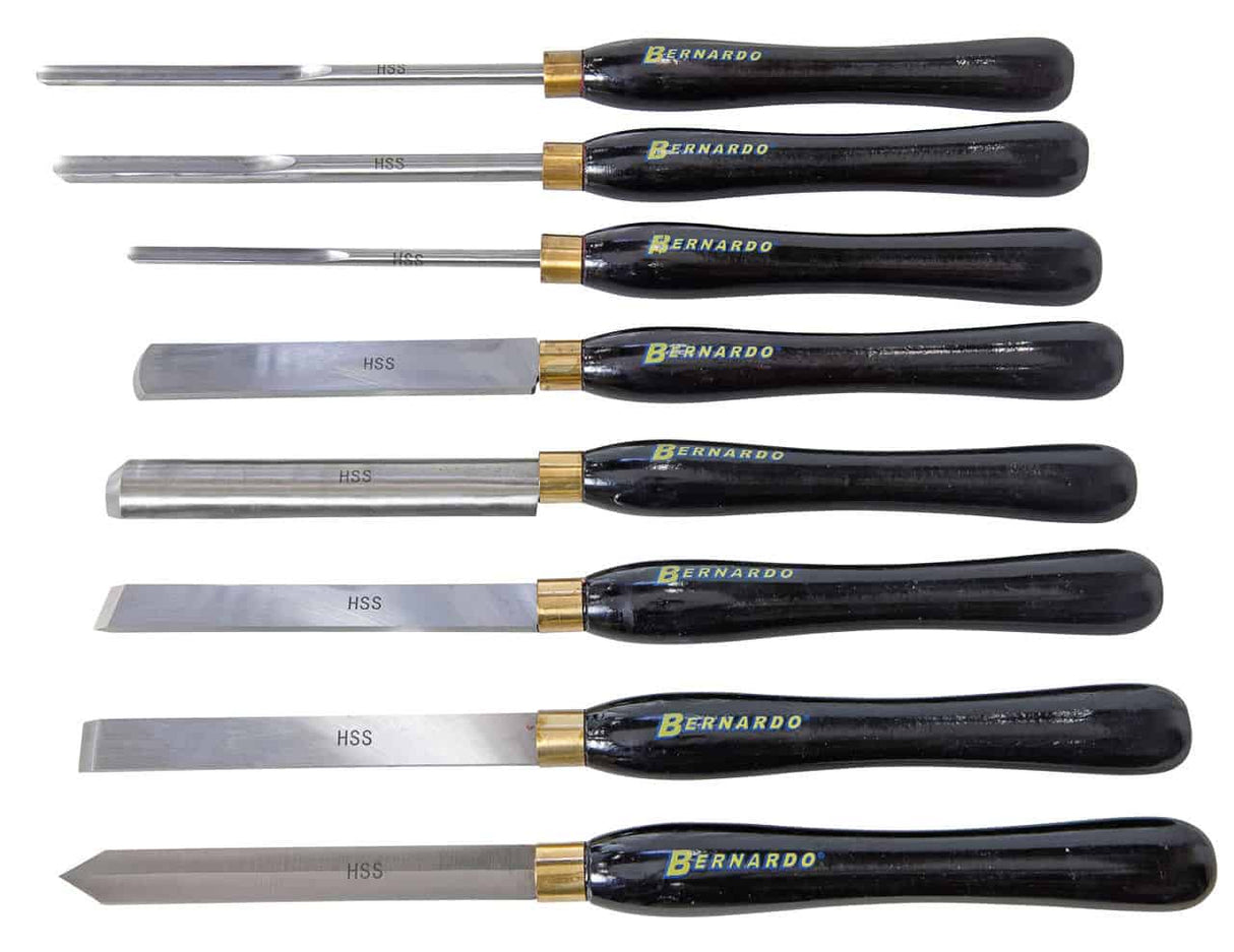 Bernardo Schneidwerkzeugset, professionelle HSS-Rotationsklingen, 8-teilig / Set B