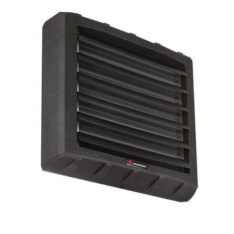 Set completo Aerotermo ad acqua Reventon serie Prestige HC, composto da unità di riscaldamento ad alte prestazioni con scambiatore in rame/acciaio, ventola silenziosa ed efficiente, struttura elegante e resistente. Include accessori di montaggio e controllo, ideale per riscaldare in modo uniforme ambienti industriali, commerciali e residenziali di grandi dimensioni.