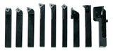 Set utensili da tornitura Bernardo 12 mm composto da 9 utensili in acciaio con inserti in metallo duro, forniti in elegante cassetta di legno.