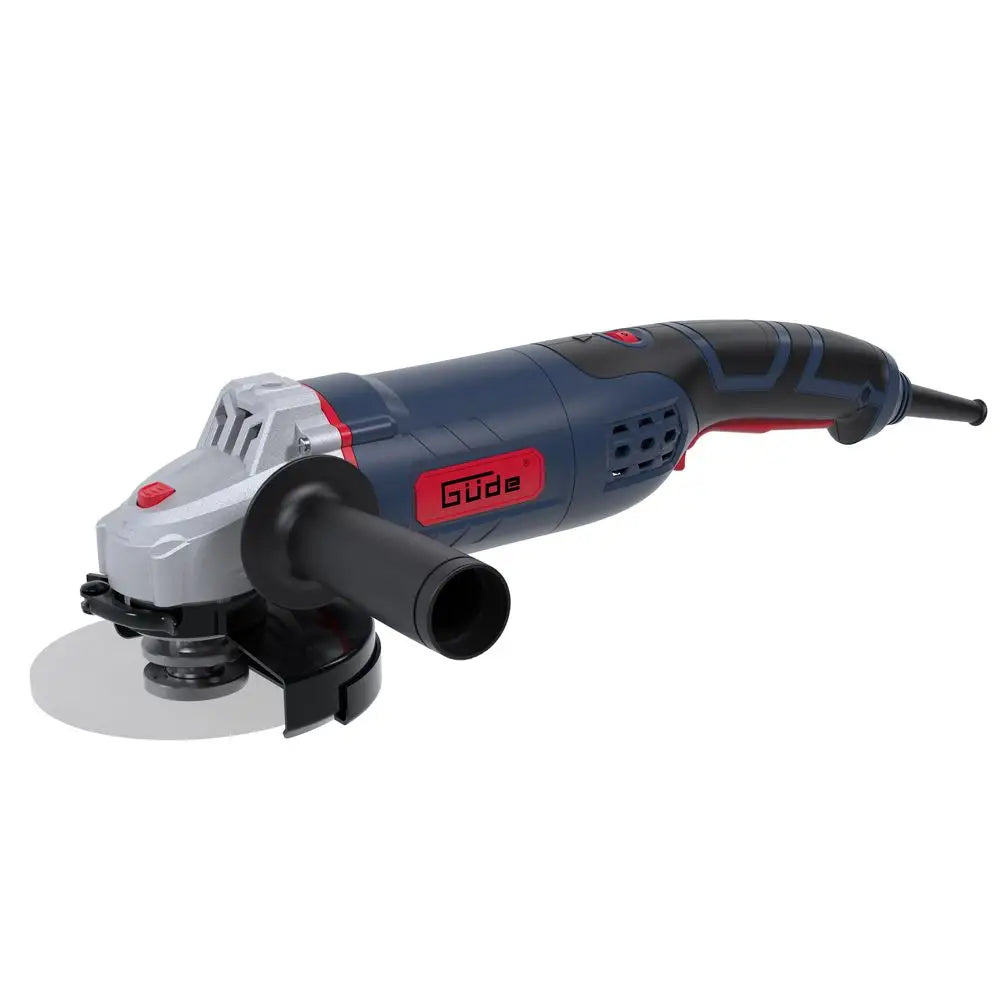 Smerigliatrice angolare Guede WS 125-1150 E da 1150 W, regolazione elettronica della velocità, calotta regolabile senza utensili e impugnatura a 3 posizioni.