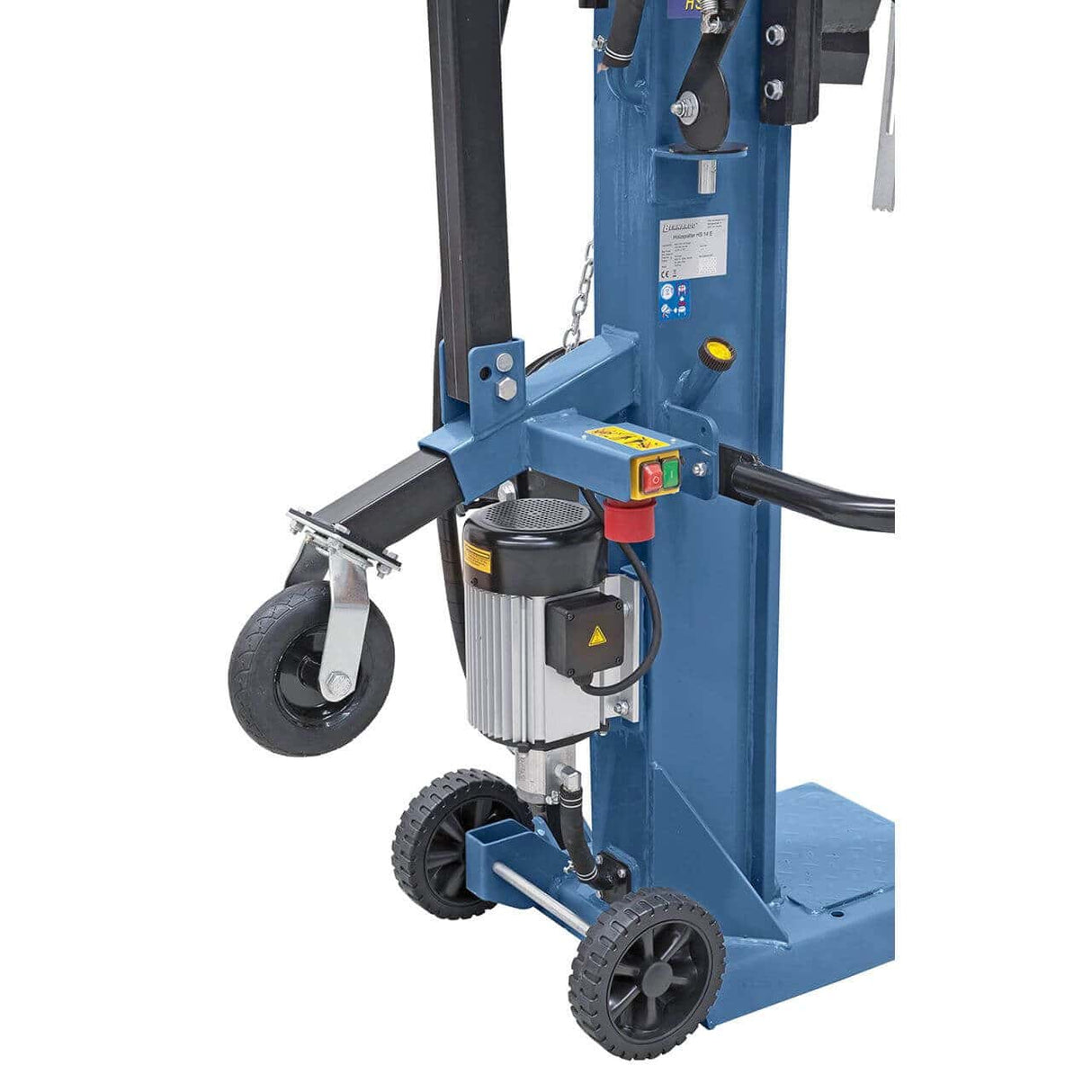 Spaccalegna verticale Bernardo HS 14 E – forza 14 tonnellate, motore elettrico 3.5 kW 400V trifase, corsa pistone 850 mm, peso 185 kg