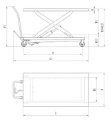 Hydraulischer Hubtisch mit großer Arbeitsfläche TG 1000