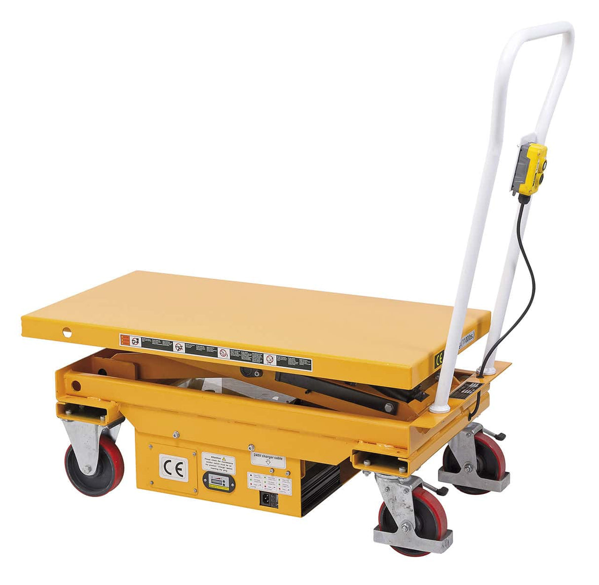 Bernardo ES 300 halbelektrischer Hubtisch – Tragfähigkeit 300 kg, Höhe 445-970 mm, Einzelplattform, Gewicht 140 kg