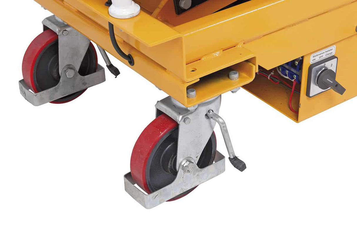 Bernardo ES 500 halbelektrischer Hubtisch – Tragfähigkeit 500 kg, Höhe 445-970 mm, Einzelplattform, Gewicht 145 kg