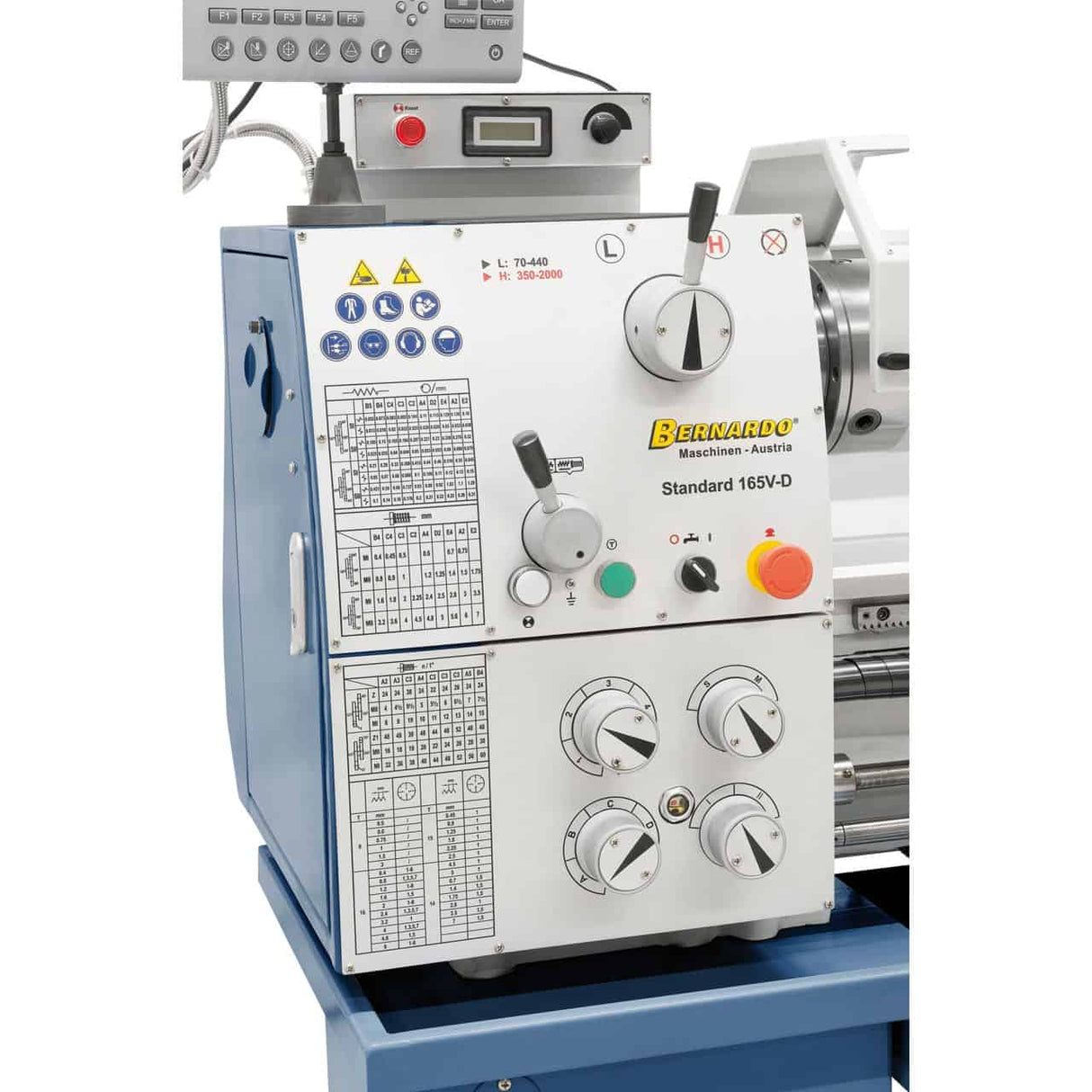 Bernardo Standard 165 V-D Drehmaschine mit 3-Achsen-Digitalanzeige ES-12 V