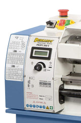 Bernardo Profi 300 V Metalldrehmaschine – Spitzenweite 300 mm, Ø 180 mm am Bett, Spindelbohrung Ø 20 mm Kegel MK 3, 0,5 kW 230 V Einphasenmotor, digitale Drehzahlanzeige, Gewicht 60 kg