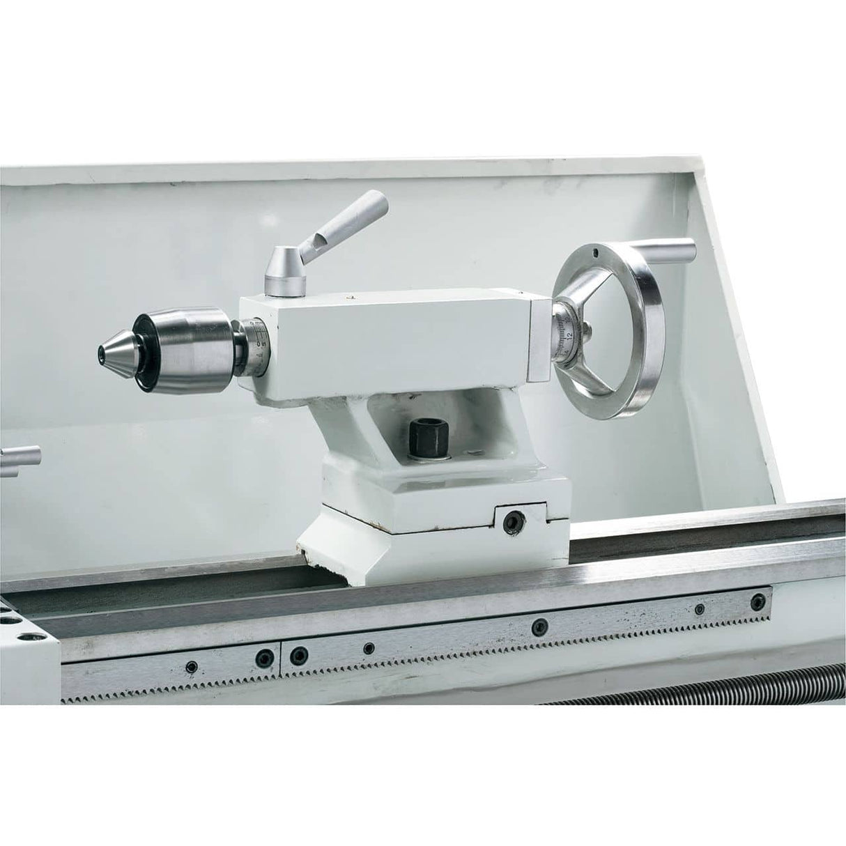 Bernardo Profi 550 WQ Metalldrehmaschine – Spitzenweite 550 mm, Ø 250 mm auf der Werkbank, Spindelbohrung Ø 26 mm, Kegel MT 4, Motor 0,75 kW 230 V einphasig, Gewicht 120 kg
