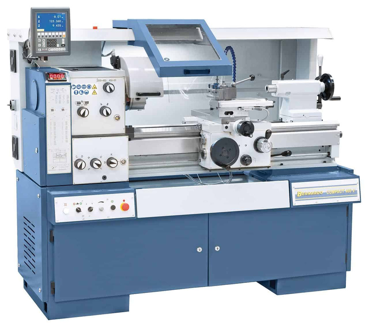 Bernardo Compact 400 V Metalldrehmaschine mit 3-Achsen-Digitalanzeige ES-12 V