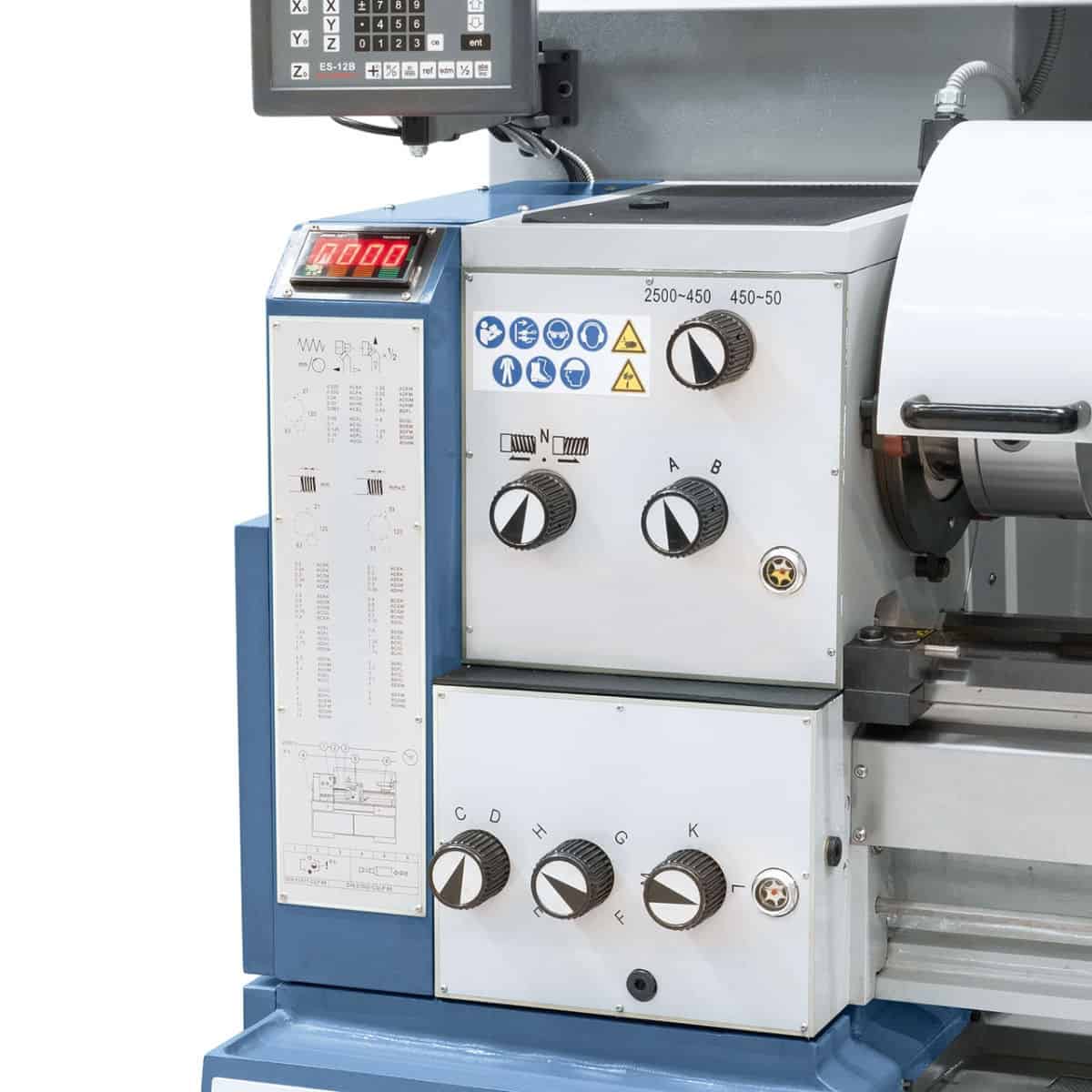 Bernardo Compact 400 V Metalldrehmaschine mit 3-Achsen-Digitalanzeige ES-12 V