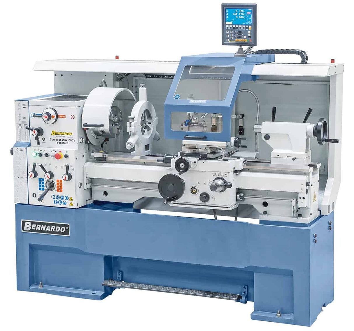 Bernardo Compact 410 x 1000 V-Konstant-Metalldrehmaschine mit 3-Achsen-Digitalanzeige ES-12 S