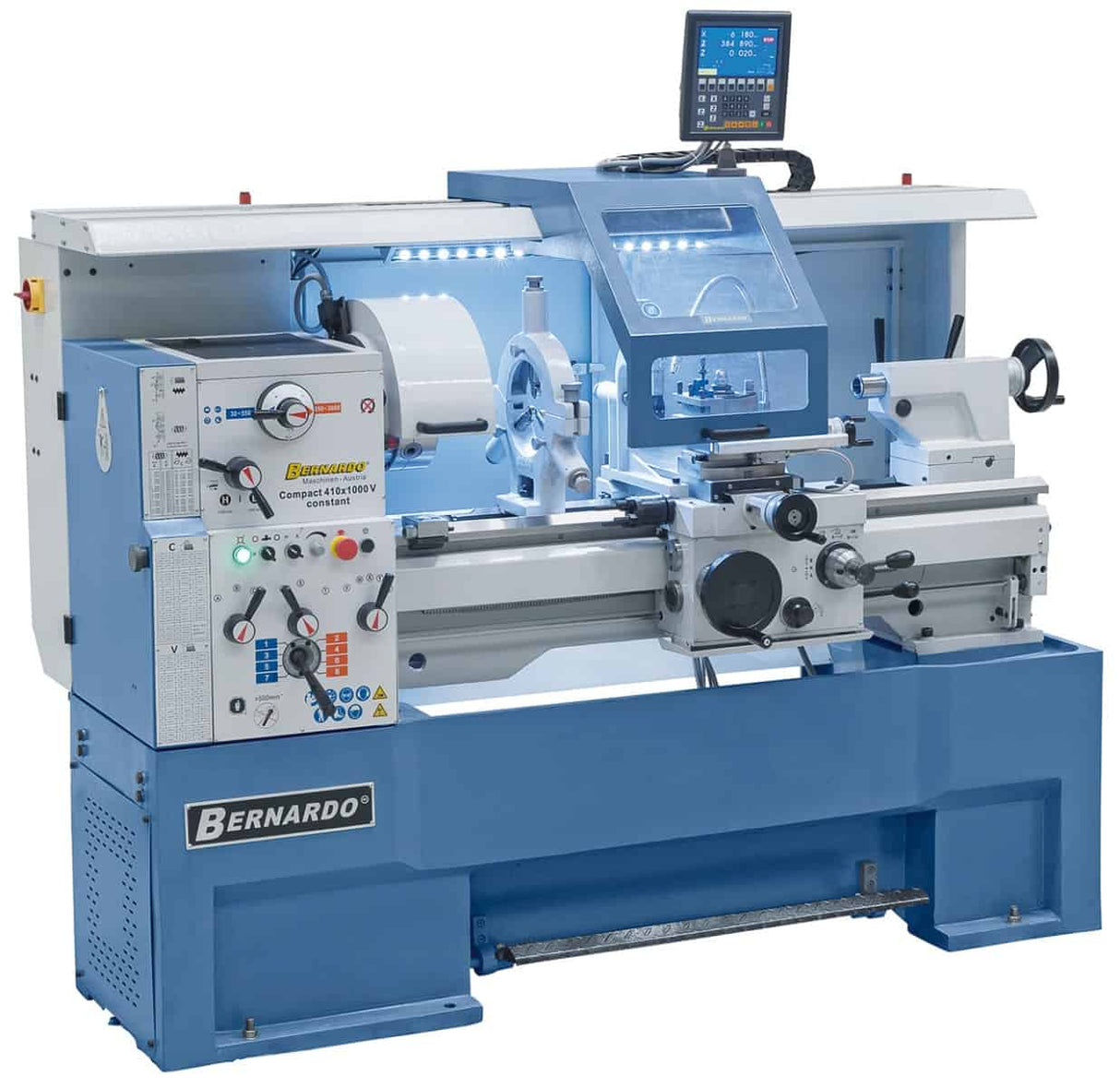 Bernardo Compact 410 x 1000 V-Konstant-Metalldrehmaschine mit 3-Achsen-Digitalanzeige ES-12 S