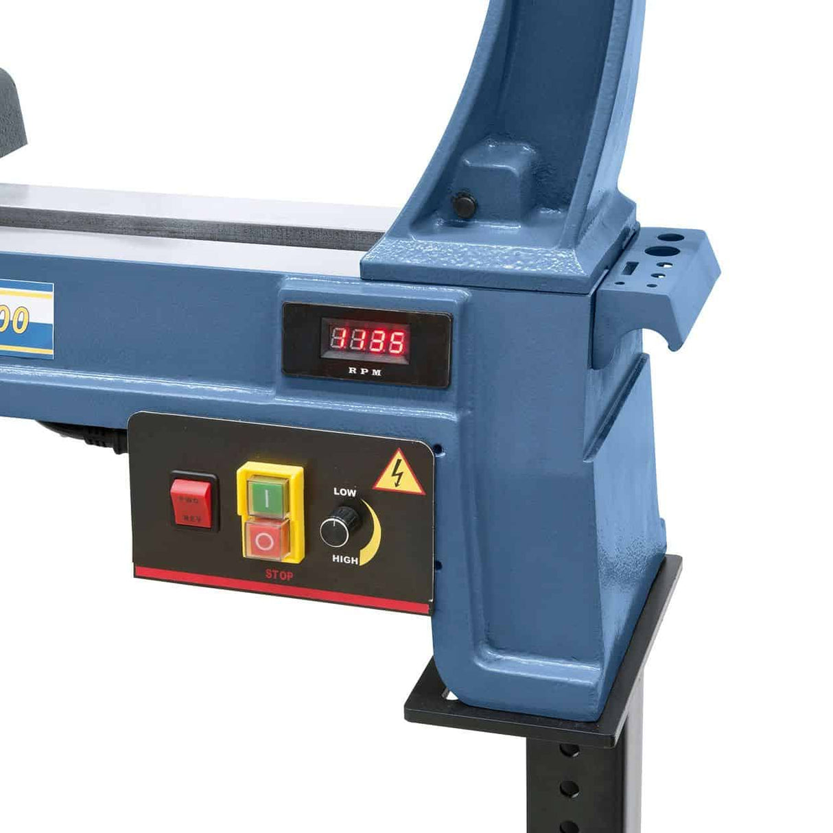 Tornio per legno Bernardo VDM 500 – distanza punte 520 mm, Ø 360 mm su bancale, M33 × 3,5 mandrino, motore 0.75 kW 230V monofase, display LED, peso 50 kg