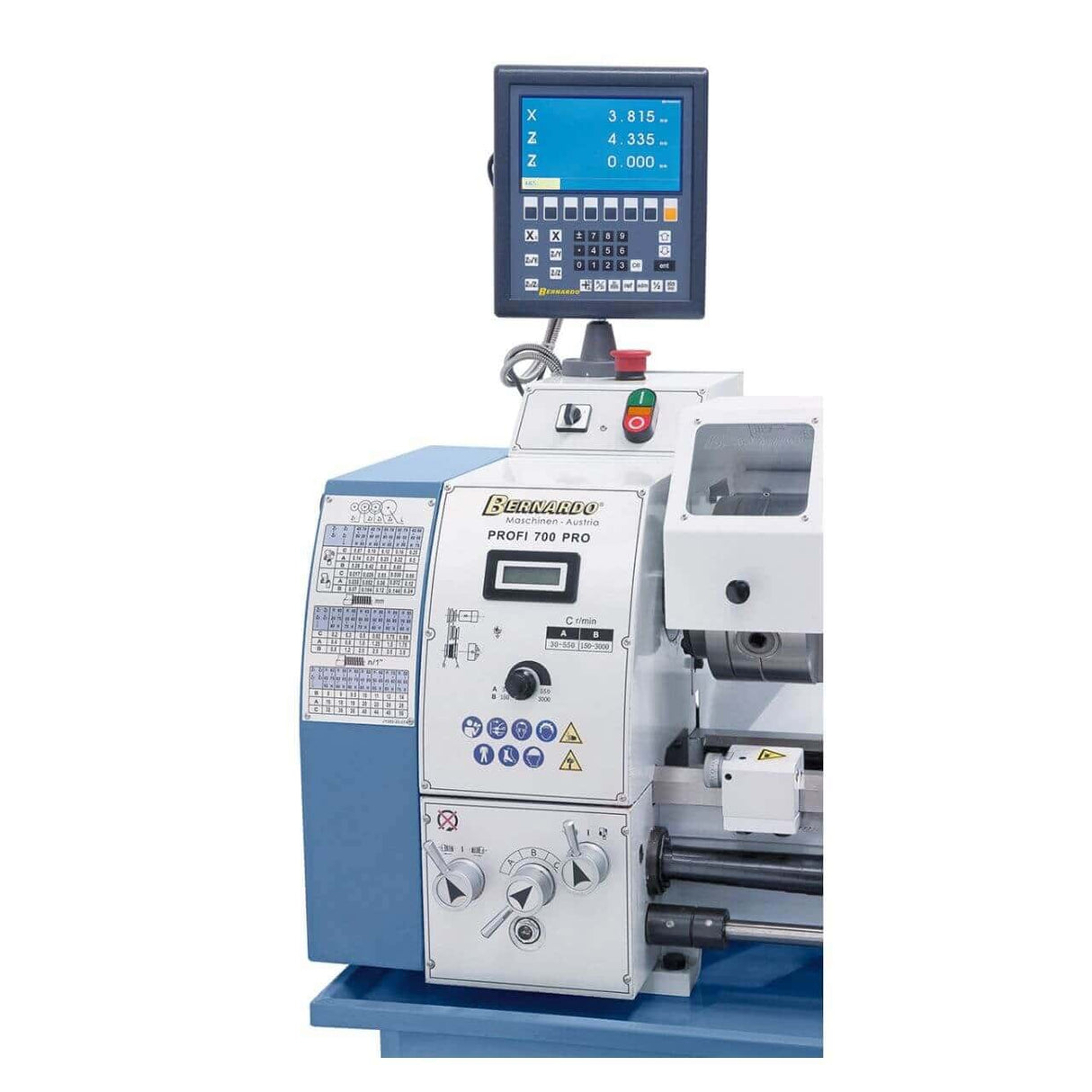 Bernardo Profi 700 PRO Vario / 400 V Metalldrehmaschine mit Digitalanzeige