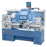 Tornio Bernardo Compact 410 x 1000 V-constant con distanza punte 1000 mm, motore 5,5 kW e variatore continuo di velocità, completo di DRO 3 assi ES-12 S.