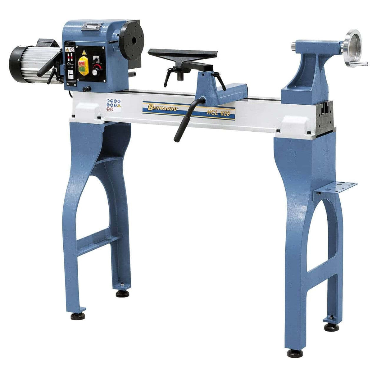 Il tornio HCL 620 è dotato di regolazione elettronica della velocità, struttura in ghisa grigia e accessori completi, ideale per artigiani esigenti in spazi contenuti.