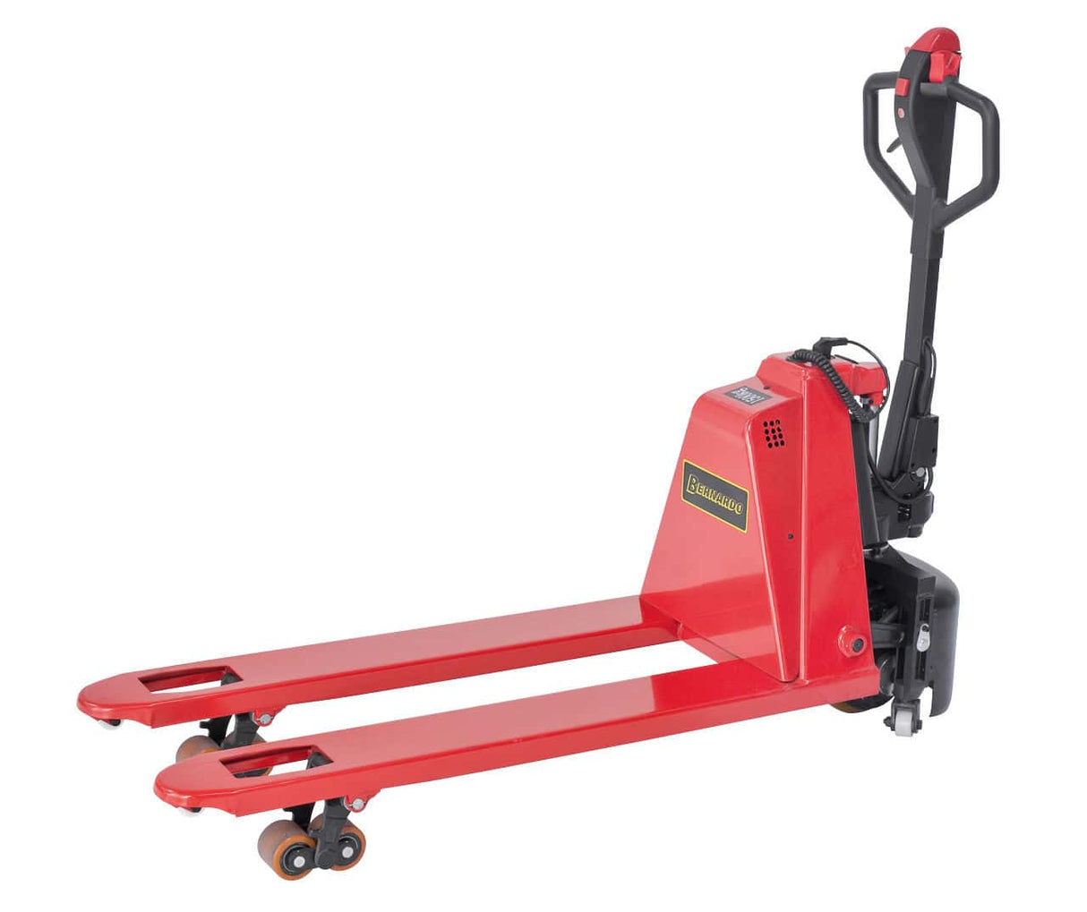 Bernardo PHW 1.5 halbelektrischer Hubwagen mit elektrischem Hub – Tragfähigkeit 1.500 kg, 500-W-Motor, 24-V-Batterie, Gabeln 1.140 × 160 mm, Gewicht 160 kg mit Batterie