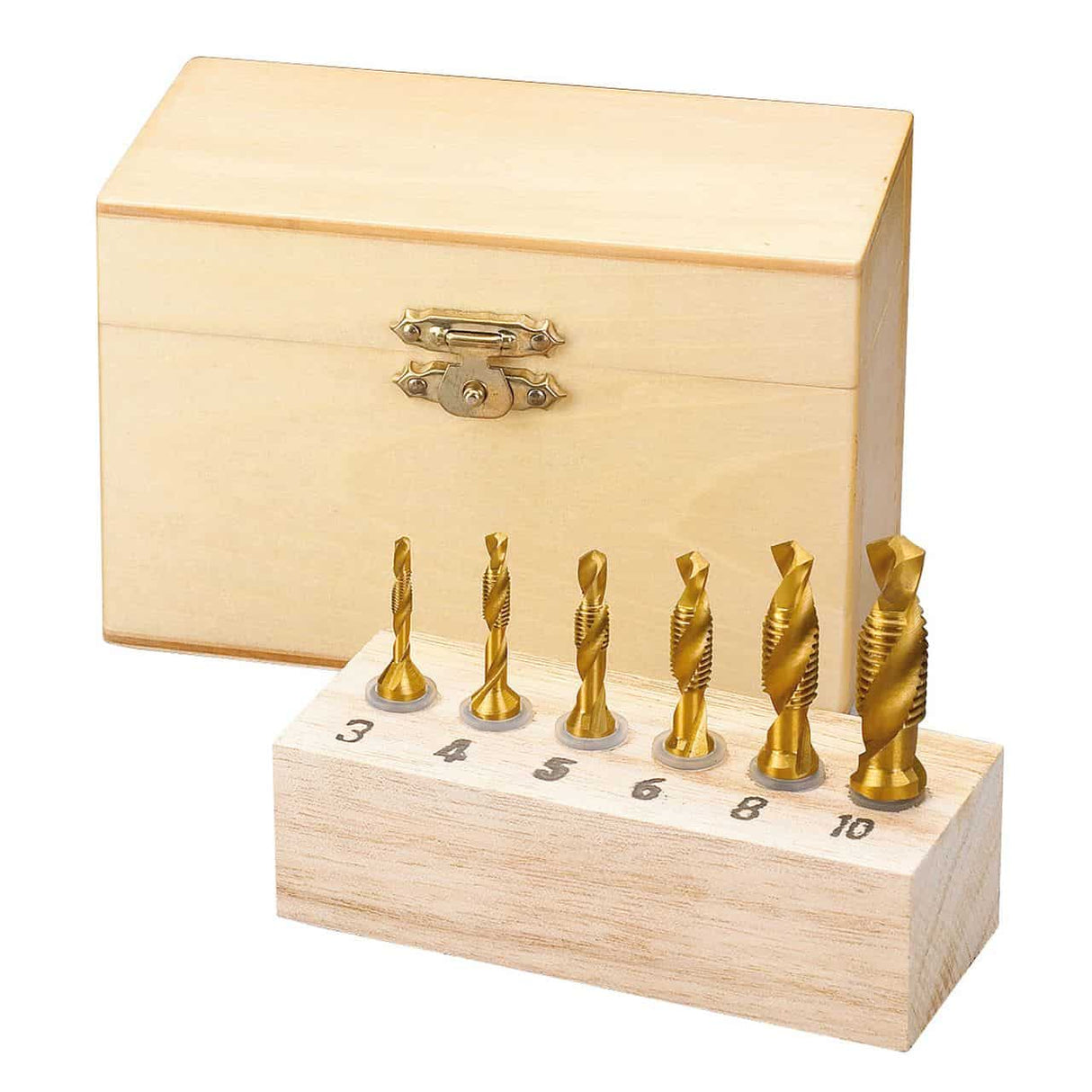 Bernardo Schneidwerkzeug-Set mit Gewindebohrern, Bohrern und Senkern, 6-teilig, 3 in 1