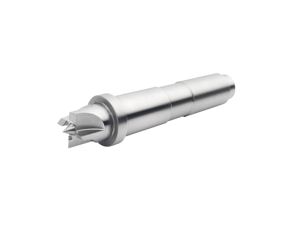 Trascinatore Record Power Coronet Falcon a 4 rebbi da 16 mm con cono Morse MT2, ideale per tornitura tra le punte di pezzi piccoli e medi in legno.