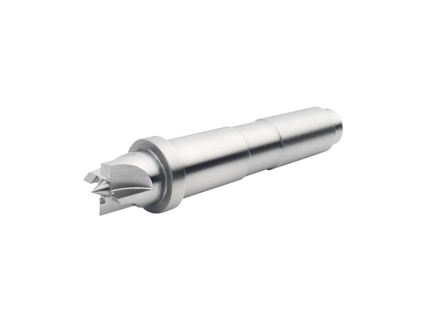 Trascinatore Record Power Coronet Falcon a 4 rebbi da 16 mm con cono Morse MT2, ideale per tornitura tra le punte di pezzi piccoli e medi in legno.