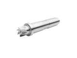 Trascinatore Record Power Coronet Hawk a 6 rebbi da 16 mm con cono Morse MT2, ideale per tornitura tra le punte su fusi e legni duri.