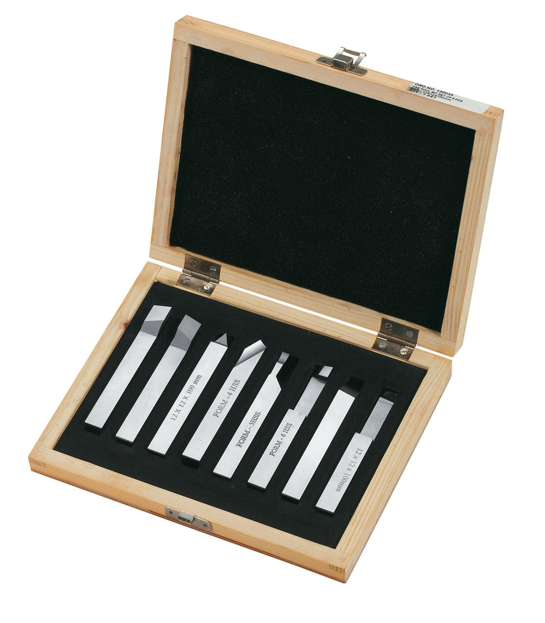 Bernardo Schneidwerkzeugsatz, 8 HSS 10 mm Drehmeißel in Box 44-1024