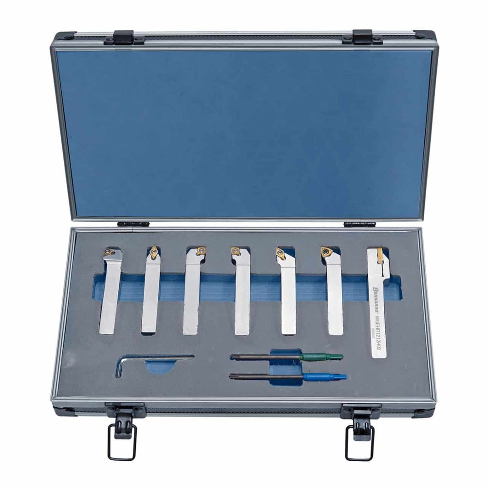 Utensile da taglio Bernardo da tornio con rivestimento in stagno, 12 mm, kit N