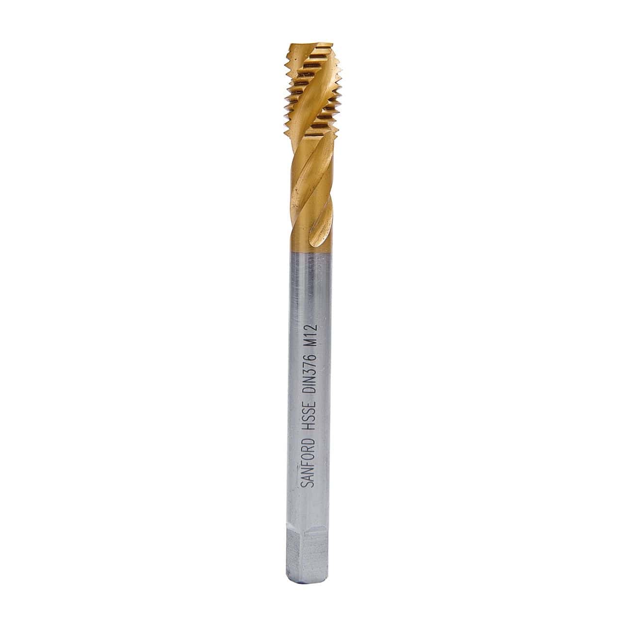 Utensile maschiatore HSSE-Cobalto M12 per esecuzione di filettature interne precise su acciai, inox e metalli ad alta resistenza.