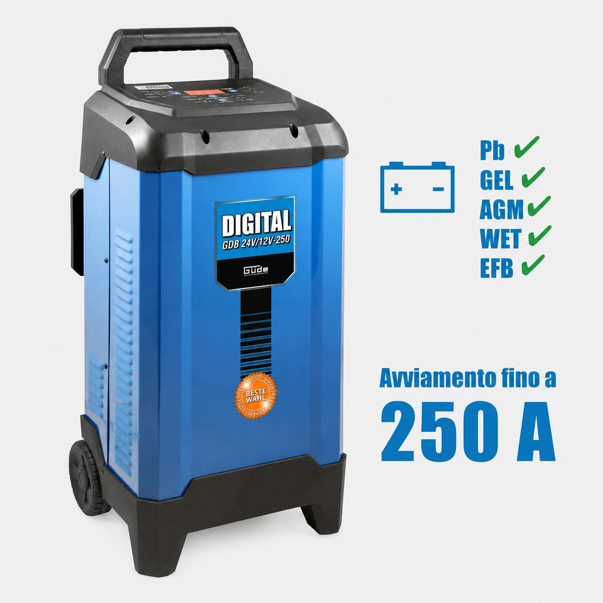 Güde GDB 24V/12V-200 Digitales Batterieladegerät