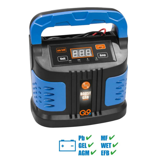 Caricabatterie digitale Güde GDB 24V/12V-250 compatibile con batterie Pb, GEL, AGM, MF, WET ed EFB, con display digitale e funzione Boost.
