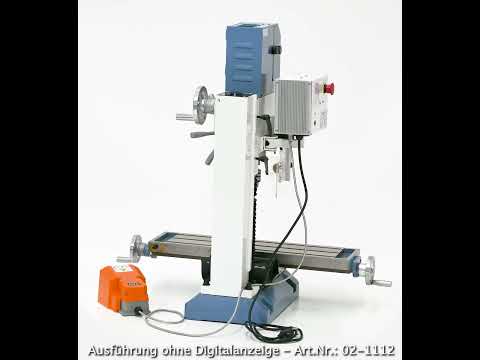 Bernardo BF 28 BDC Bohr- und Fräsmaschine mit 3-Achs-Digitalanzeige ES-12 V, Drehzahlregelung 100–3000 U/min